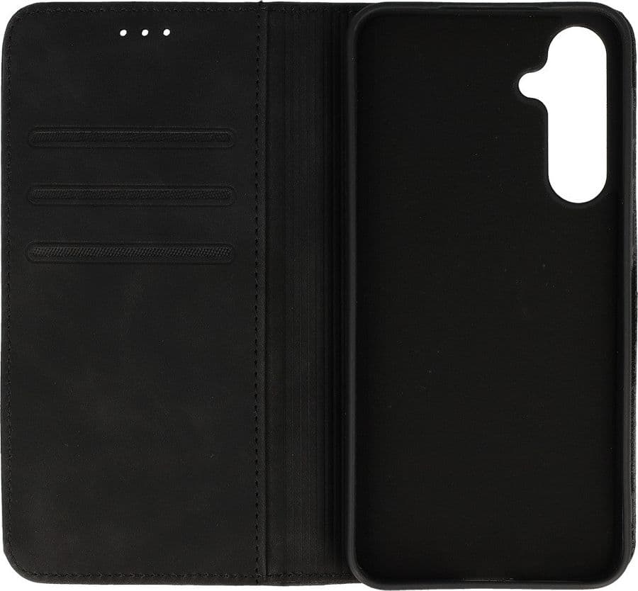custodia a libro samsung a50 con porta carte di credito chiusura magnetica nera - 3