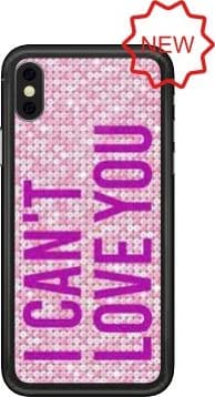 cover iphone 6s / 7 /8 / se 2020 paillette sequins quote - i can't love you
