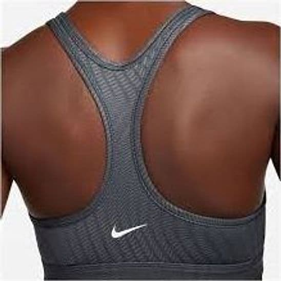 Nike W NP Swsh LGT SPT AOP Bra, Antracite/Bianco, Donna - 2