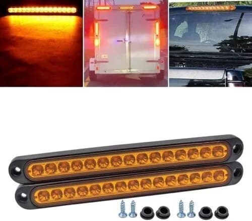 Fanalino Posizione Led Luce Ingombro GIALLO ARANCIO 2 Intensità 12V-24V Camion Camper - 2