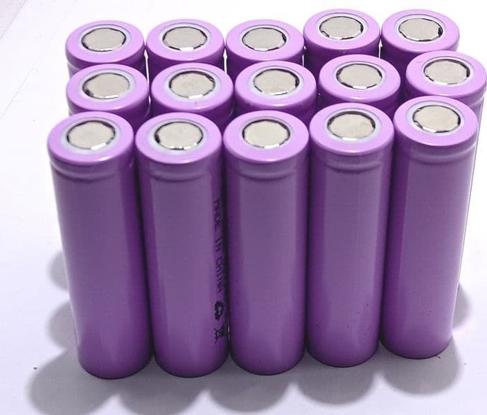 15 BATTERIE 18650 3,7V 6800mAh LITIO TESTA PIATTA SALDARE RICARICABILE PACCO BATTERIA TORCIA – viola