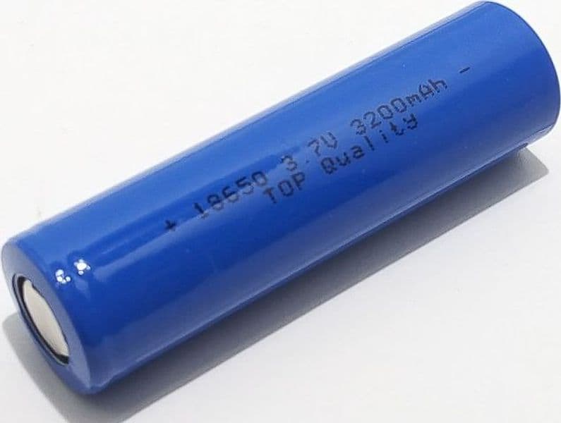 1 BATTERIA 18650 3200mAh 3,7V ALTA QUALITA' LITIO RICARICABILE TESTA PIATTA PACCO BATTERIA RICAMBIO SALDARE TORCIA – blu