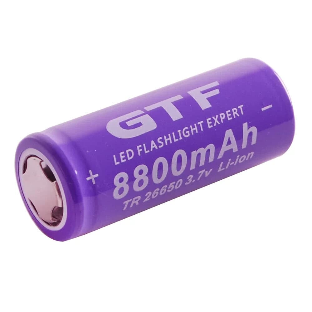 Batteria 26650 3,7V 8800mAh Litio Ricaricabile PACCO BATTERIA TORCIA - 2