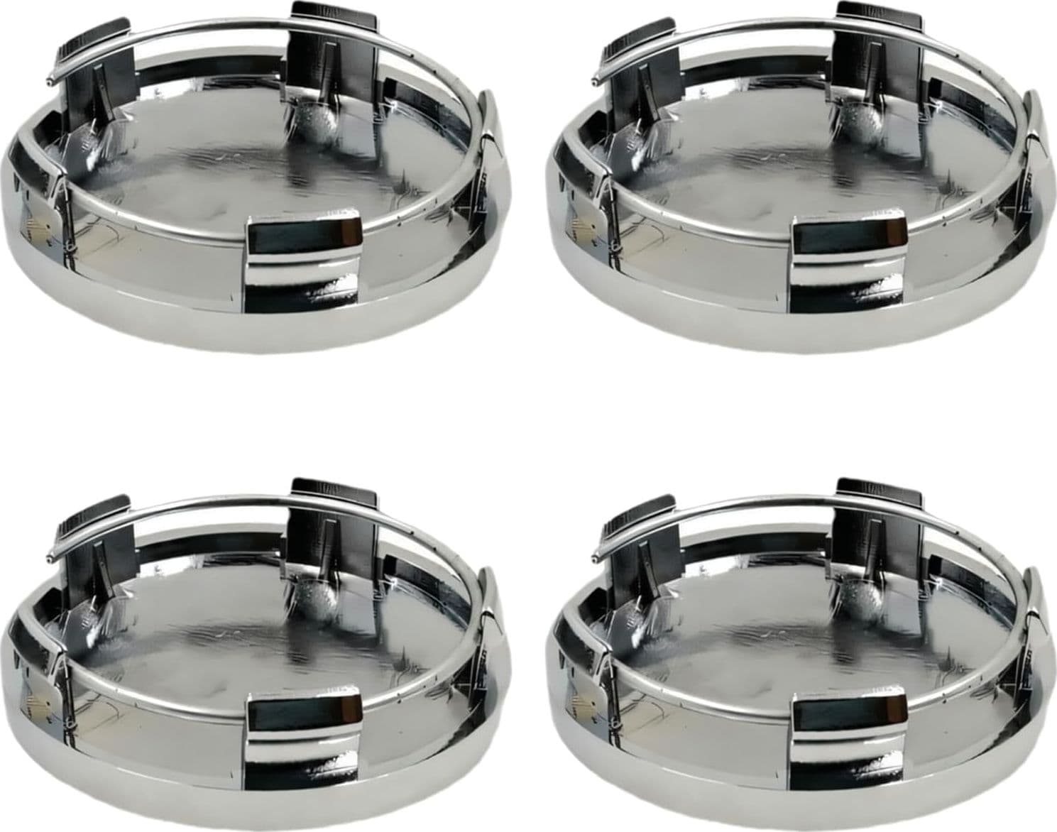Set 4 Coprimozzo Tappi PEUGEOT 60 mm Compatibile Cromato Borchie Ruote Gomme Cerchi - 3