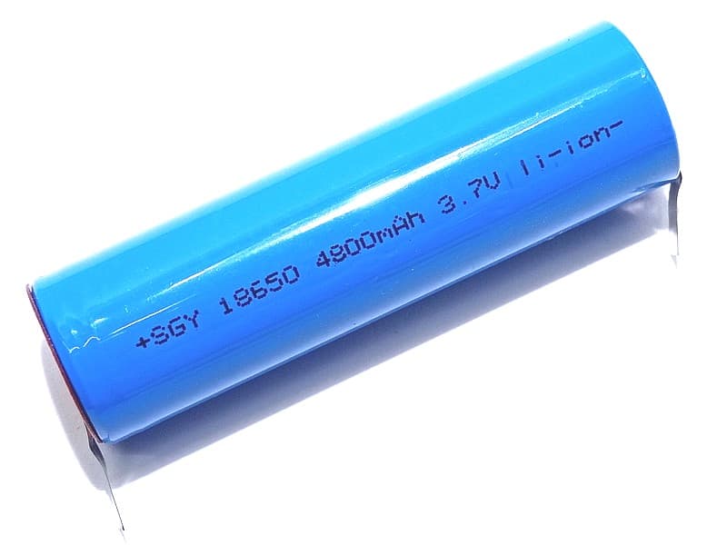 1 Pila Batteria 18650 3.7V 4800mAh Litio Ricaricabile Linguette Paglietta saldare - 3