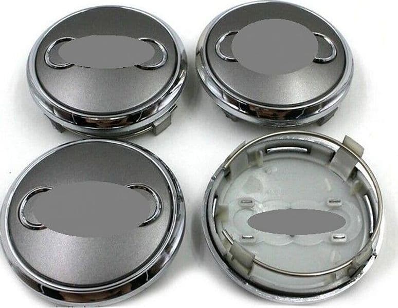Set Tappi copri mozzo Cerchi in Lega Coprimozzo 61mm Compatibili Audi Grigio A3 A1 A4 A5 A6 Q5 Q7 in Coprimozzi Solgeny - Besate, commercioVirtuoso.it