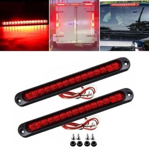Fanalino Rosso Posizione Led Luce Ingombro 2 Intensità 12V-24V Camion Camper - 2