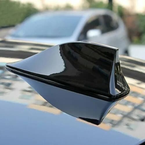 Antenna Auto PINNA DI SQUALO NERO Universale VERA Ricezione RADIO AM-FM-DAB+ - 2