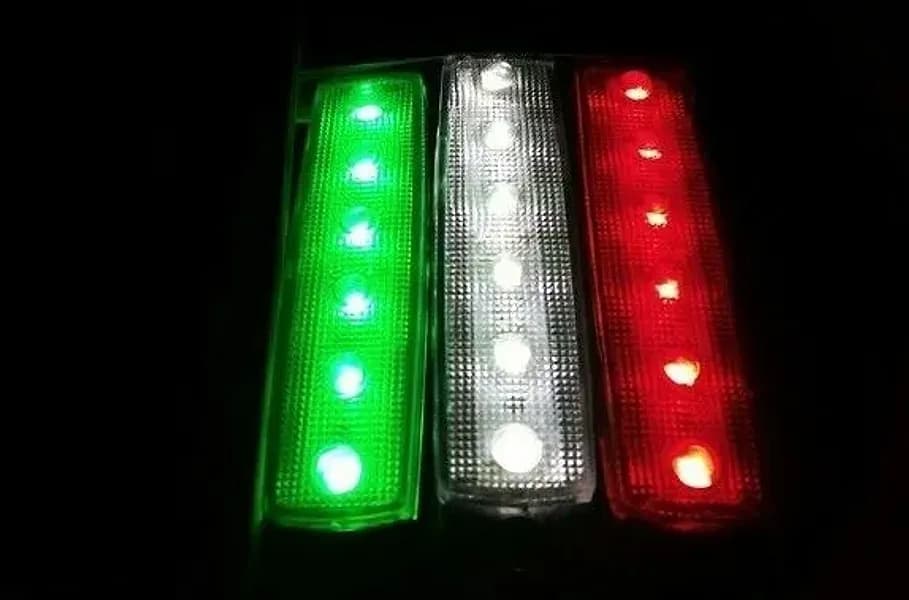 LUCI INGOMBRO 12-24V FANALINI BANDIERA ITALIANA TRICOLORE CAMION IMPERMEABILE - 2