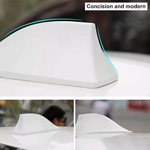 Antenna Auto PINNA DI SQUALO BIANCO Universale VERA Ricezione RADIO AM-FM-DAB+ - 2