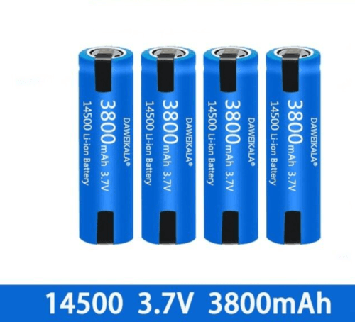 BATTERIA 14500 3800mAh 3.7V HZS LITIO SALDARE LAMELLA RICARICABILE PACCO BATTERIA RICAMBIO - 3