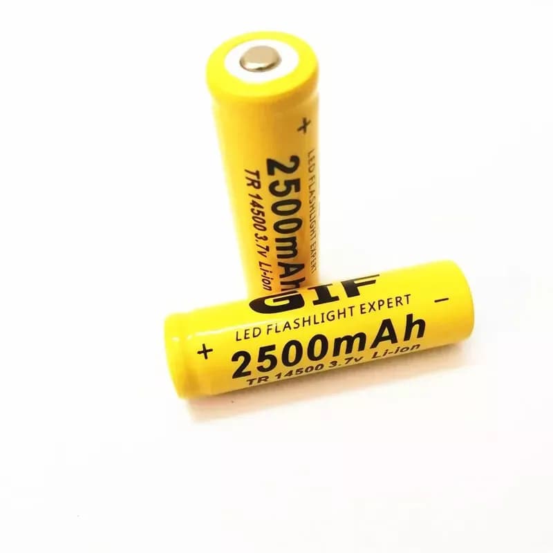1 PILA BATTERIA STILO AA 14500 2500MAH LITIO 3,7V RICARICABILE TESTA ALTA - 2