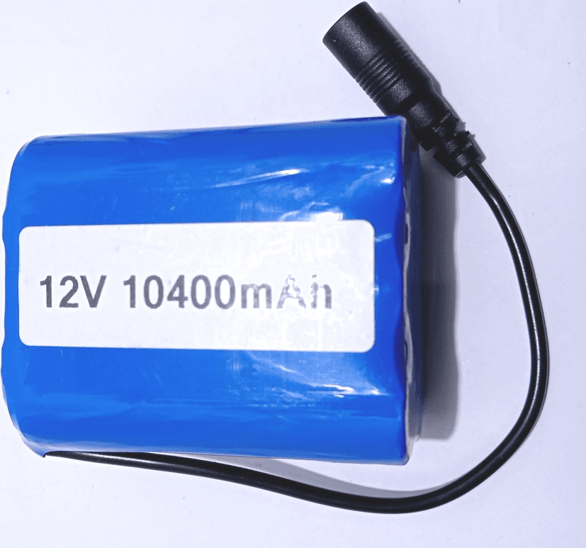 PACCO BATTERIA LITIO 12V 10400MAH 6 CELLE ALTA QUALITA' CON BMS RICARICABILE CCTV CAM BIKE SPORT TRAPANO – blu