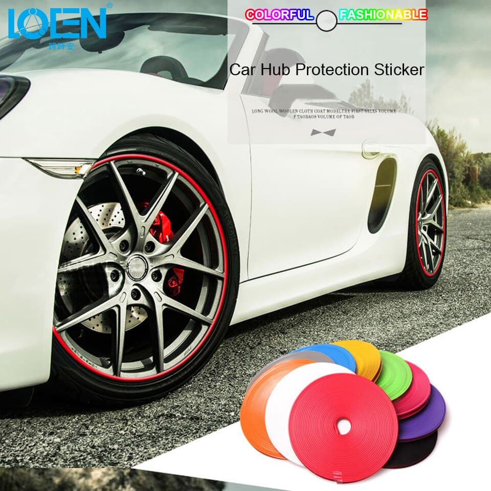 STRISCIA ADESIVA VIOLA PROTEZIONE CERCHI IN LEGA DA GRAFFI DECORAZIONE TUNING CAR SPORT RACING - 2