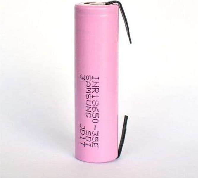 1 Batteria 18650 Samsung INR-35E 3500mAh 3,7V Ricaricabile Lamella Saldare Litio Pacco batteria ricambio – rosa