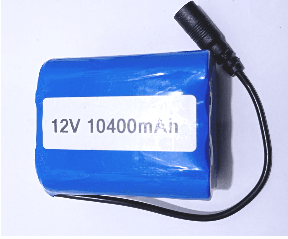 PACCO BATTERIA LITIO RICARICABILE E CARICATORE 12V 10400mAh CONNETTORE 220V BMS* - 2