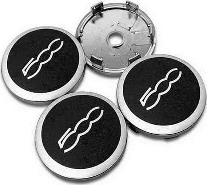 Set 4 Coprimozzo Tappi Fiat 500 da 60 mm Compatibile Borchie Bordo Cromato Cerchi – cucina