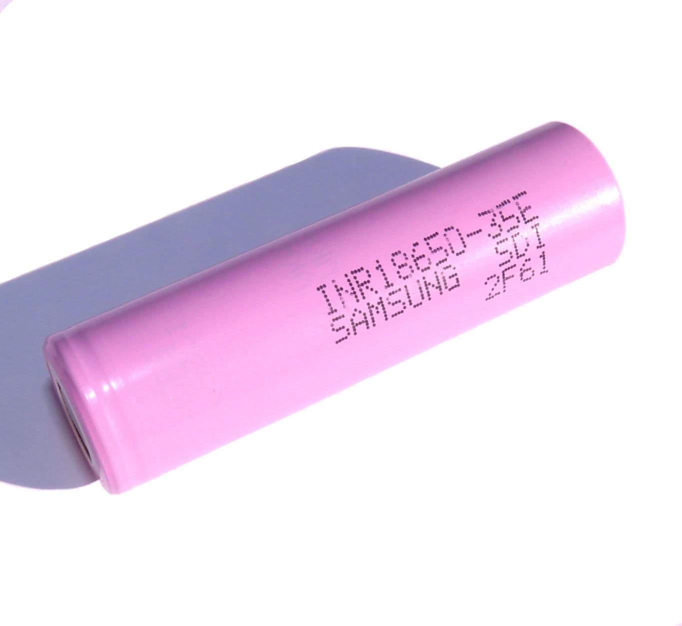 1 BATTERIA SAMSUNG 18650 INR-35E 3500mAh 3,7V LITIO SVAPO TESTA PIATTA  PACCO BATTERIA RICAMBIO TORCIA – rosa