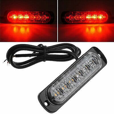 Luce strobo LED 6 ROSSO 18W Rimozione Pulizia Strade Macchine agricole - 2