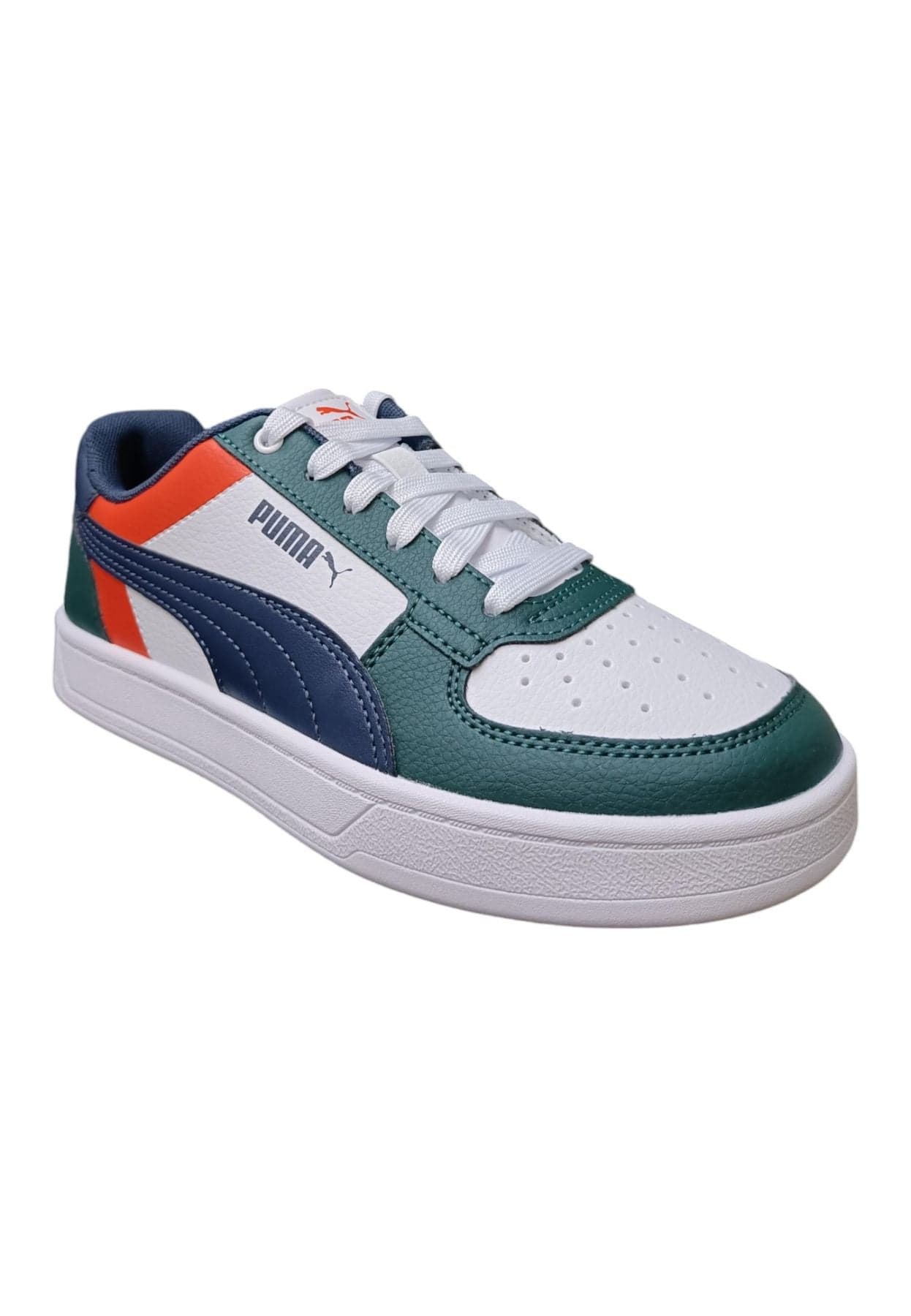 Scarpe sneakers Bambini e ragazzi PUMA CAVEN  bianco-nero-verde-arancione 20-35 velcro/36-39 laccio in Ballerine Scarpetteria Gica - Trani, commercioVirtuoso.it