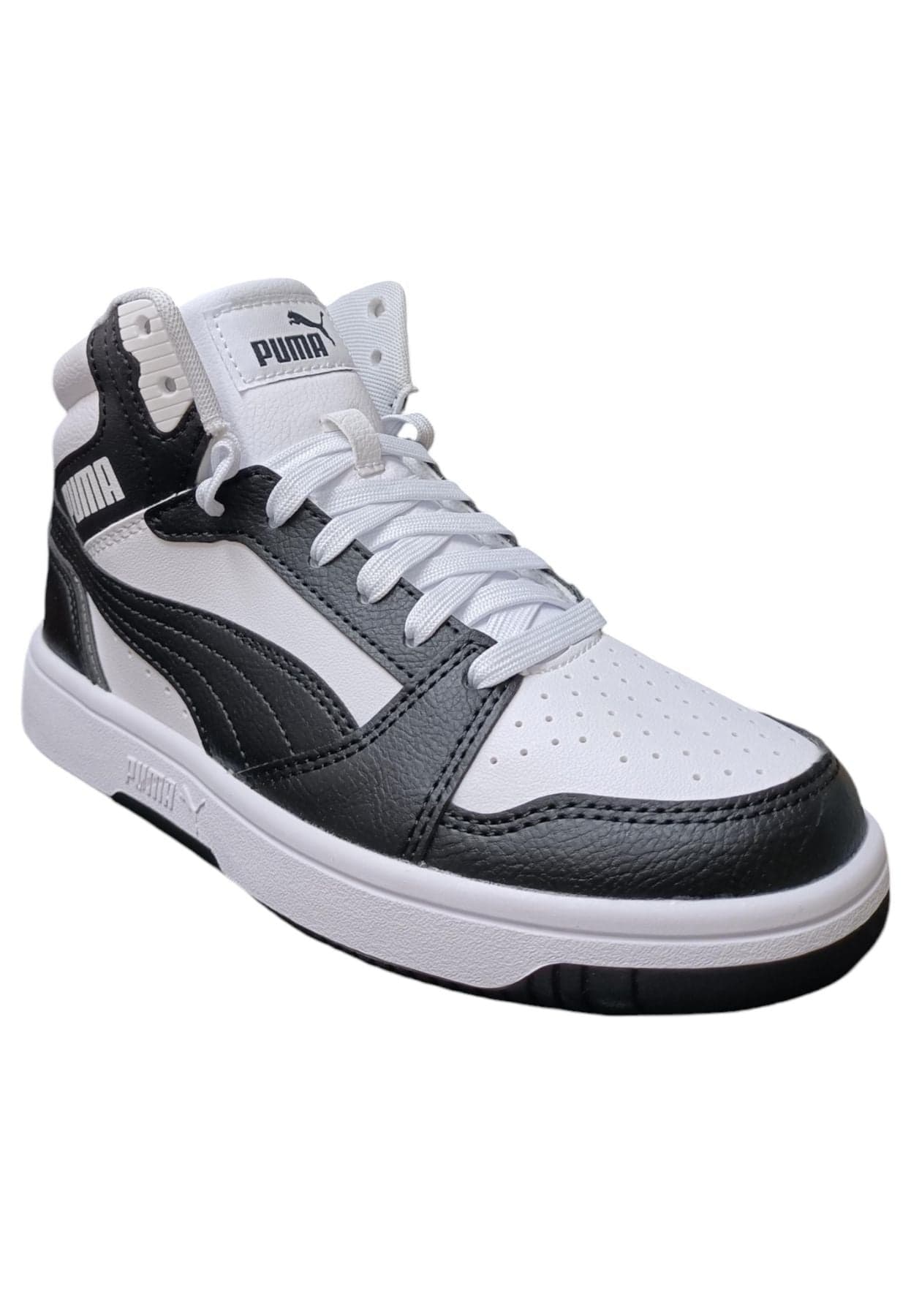 Scarpe sneakers Bambini e ragazzi PUMA REBOUND  bianco-nero 20-35 velcro/36-39 laccio in Ballerine Scarpetteria Gica - Trani, commercioVirtuoso.it