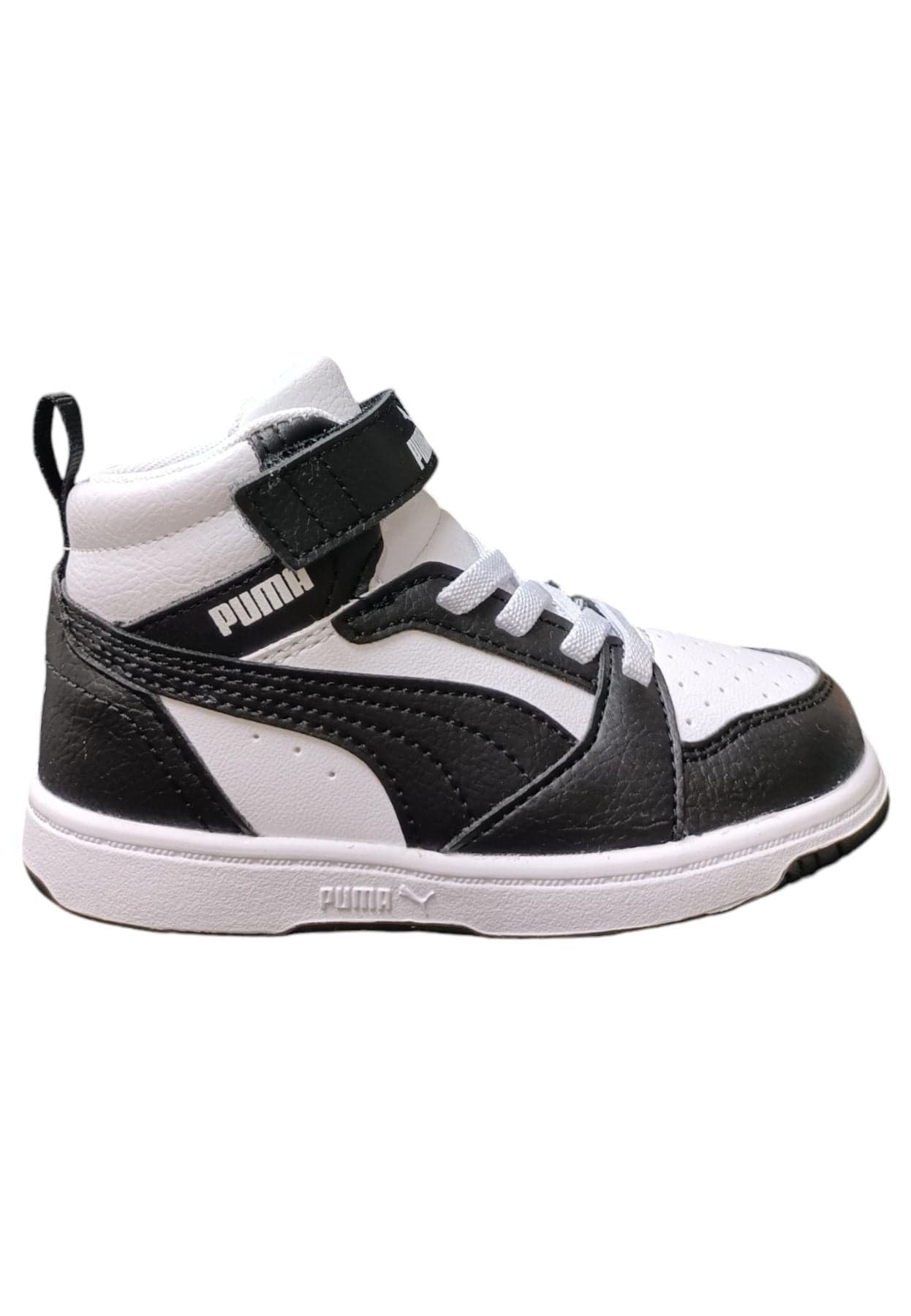 Scarpe sneakers Bambini e ragazzi PUMA REBOUND  bianco-nero 20-35 velcro/36-39 laccio in Ballerine Scarpetteria Gica - Trani, commercioVirtuoso.it