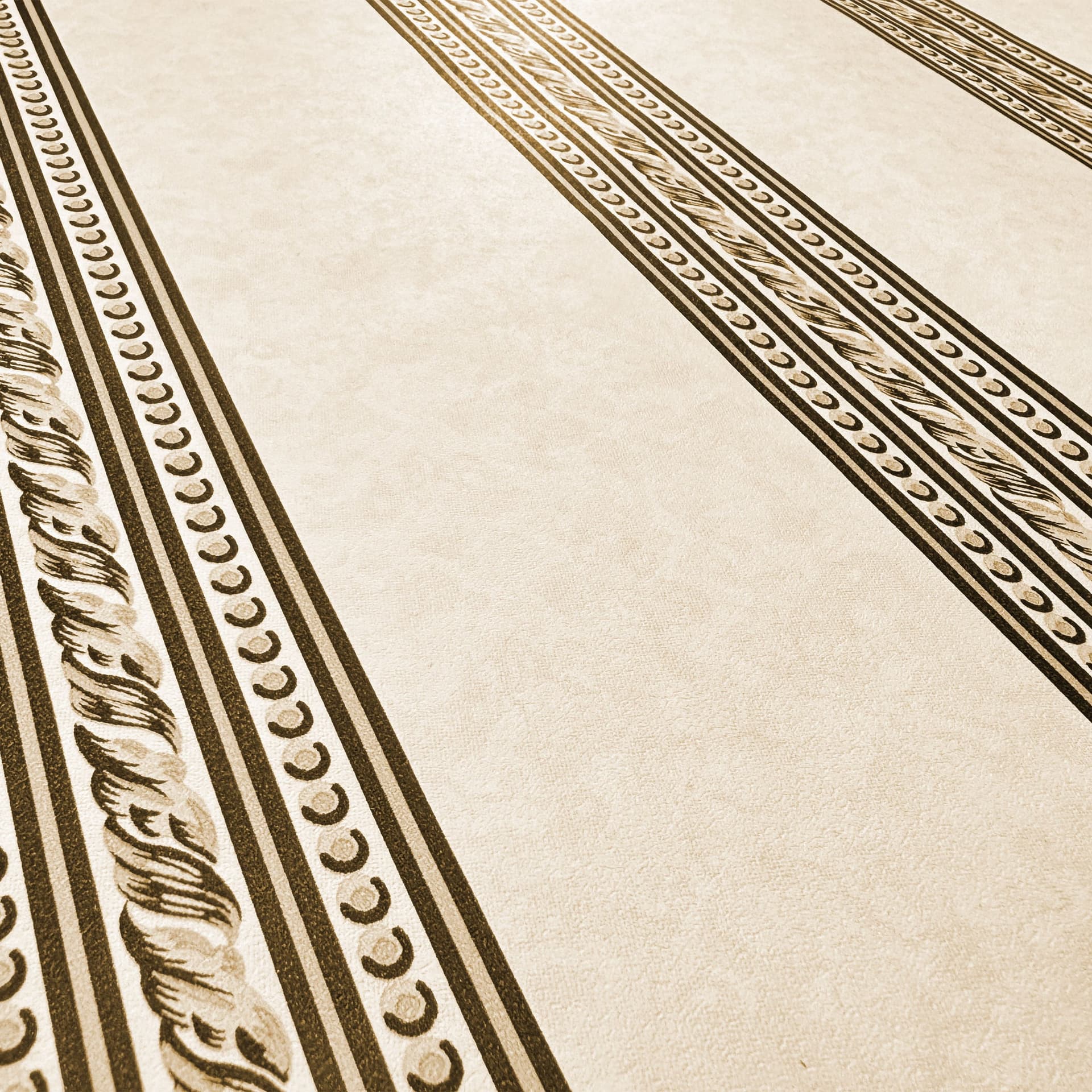 SUPER STOCK €0,56 al mq  - Rotolo da 5,2mq (10x0,52mt) di Carta da Parati vinilica Top Quality lavabile RIGHE BEIGE - Eternal Parquet