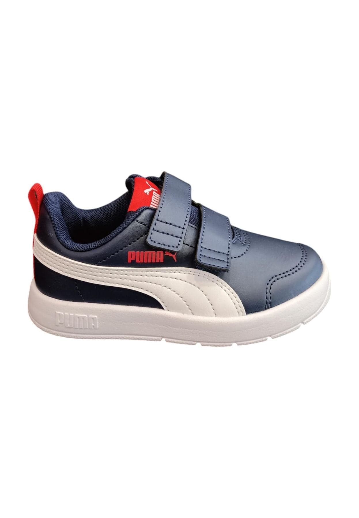 Scarpe sneakers Unisex bambini PUMA COURTFLEX  blue-bianco-rosso velcro in Ballerine Scarpetteria Gica - Trani, commercioVirtuoso.it