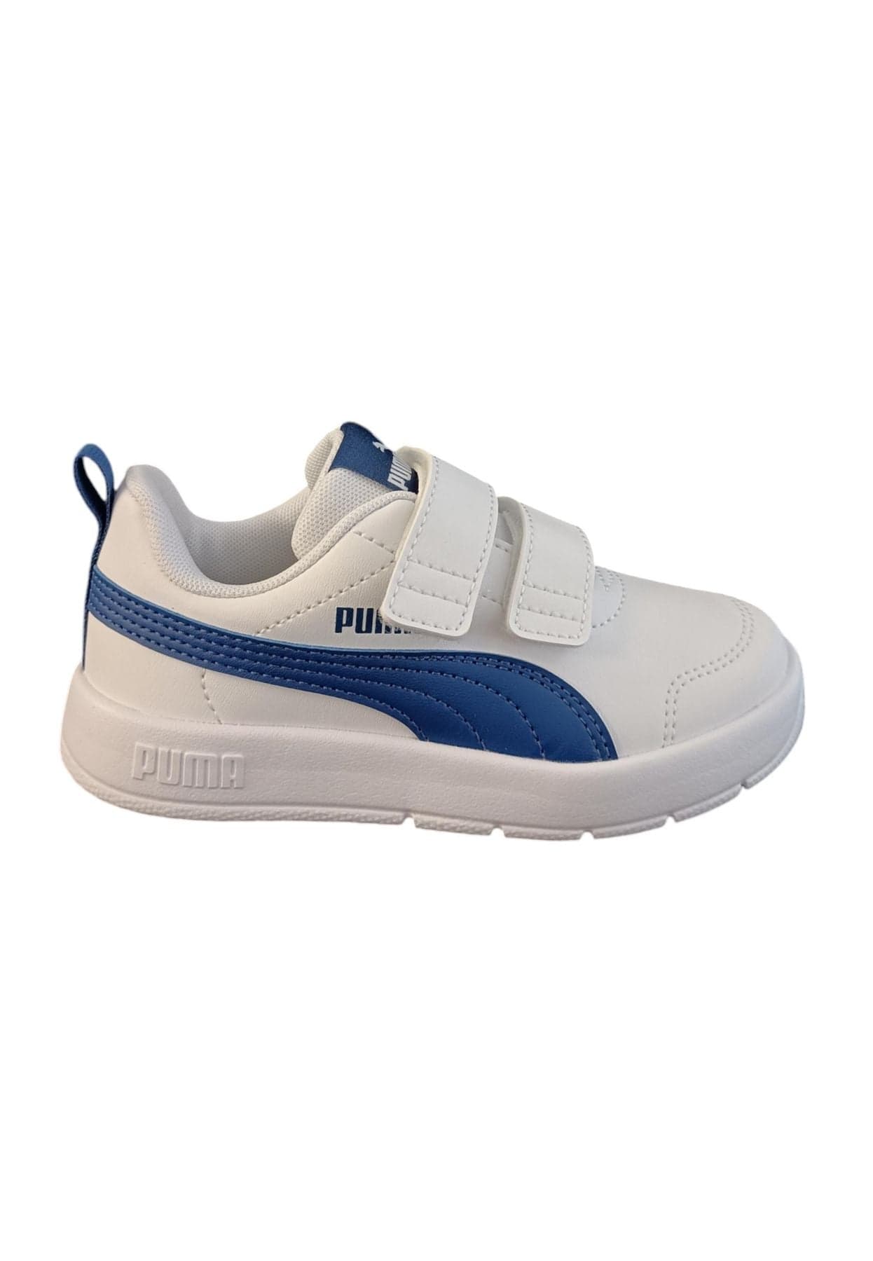 Scarpe sneakers Unisex bambini PUMA COURTFLEX  blue-bianco-rosso velcro in Ballerine Scarpetteria Gica - Trani, commercioVirtuoso.it