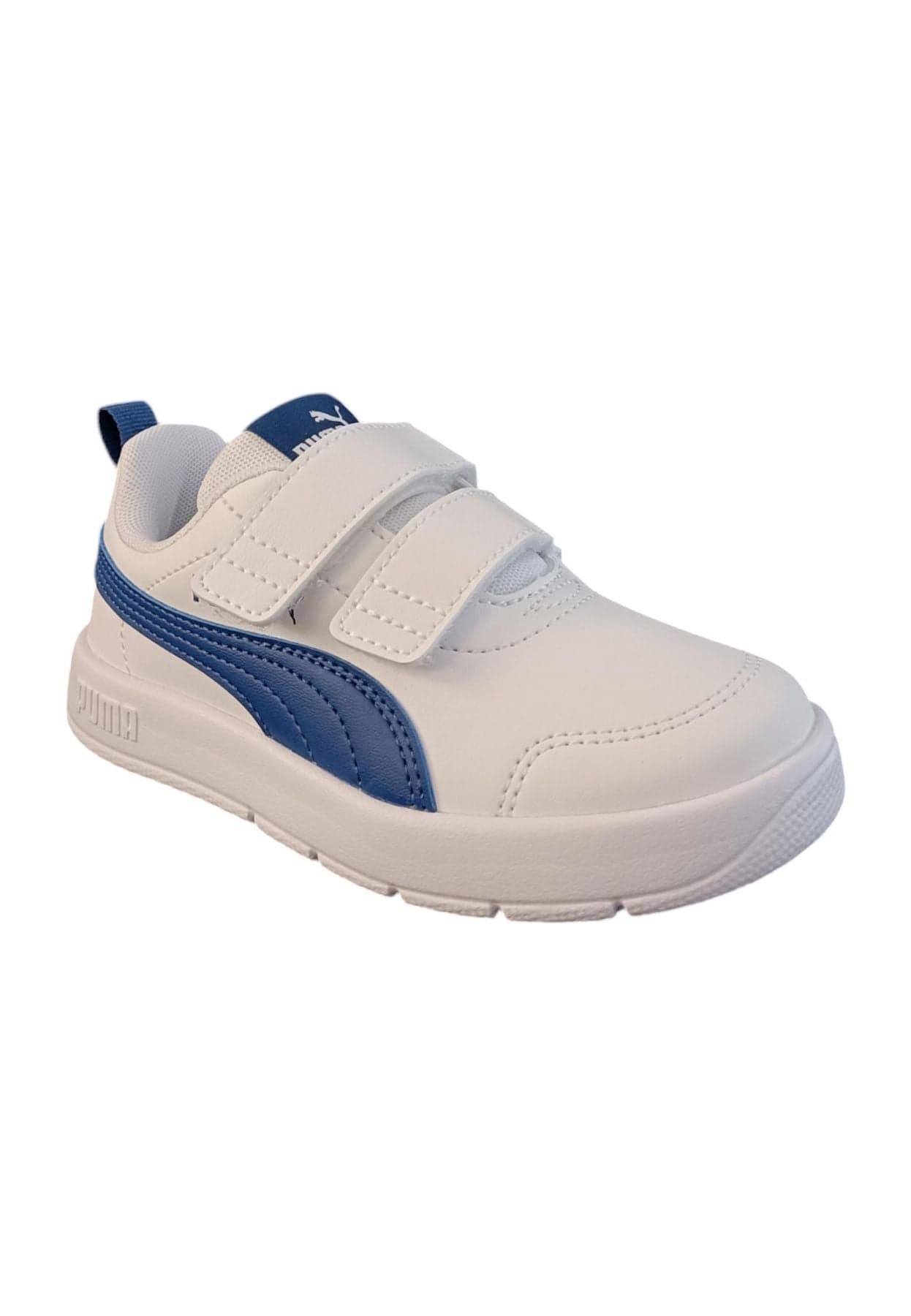Scarpe sneakers Unisex bambini PUMA COURTFLEX  blue-bianco-rosso velcro in Ballerine Scarpetteria Gica - Trani, commercioVirtuoso.it