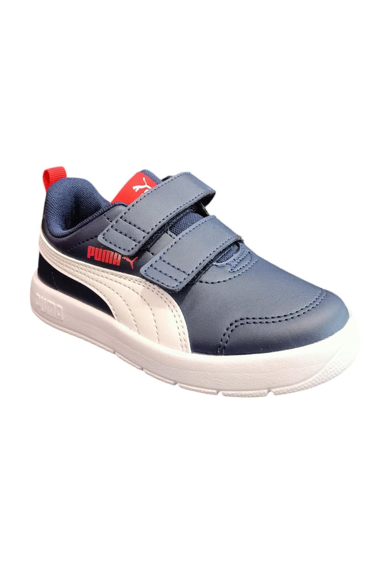 Scarpe sneakers Unisex bambini PUMA COURTFLEX  blue-bianco-rosso velcro in Ballerine Scarpetteria Gica - Trani, commercioVirtuoso.it