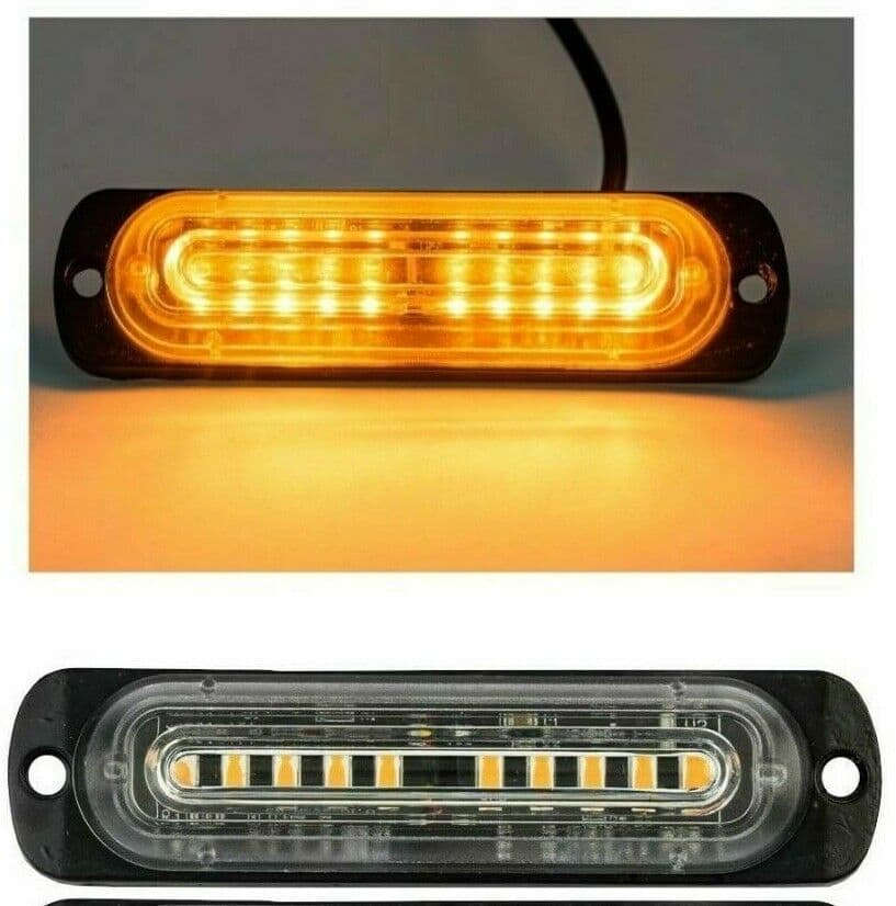 Lampeggiante GIALLO strobo 10 Led 18W Carro Attrezzi Soccorso Stradale Camion - 2