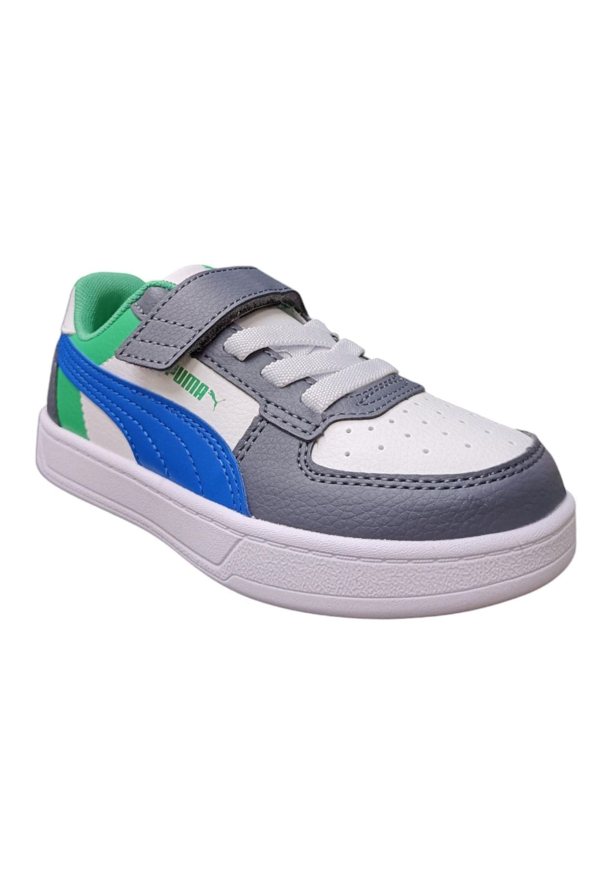 Scarpe sneakers Bambini e ragazzi PUMA CAVEN  bianco-nero-azzurro-verde 25-35 velcro/36-39 laccio in Ballerine Scarpetteria Gica - Trani, commercioVirtuoso.it