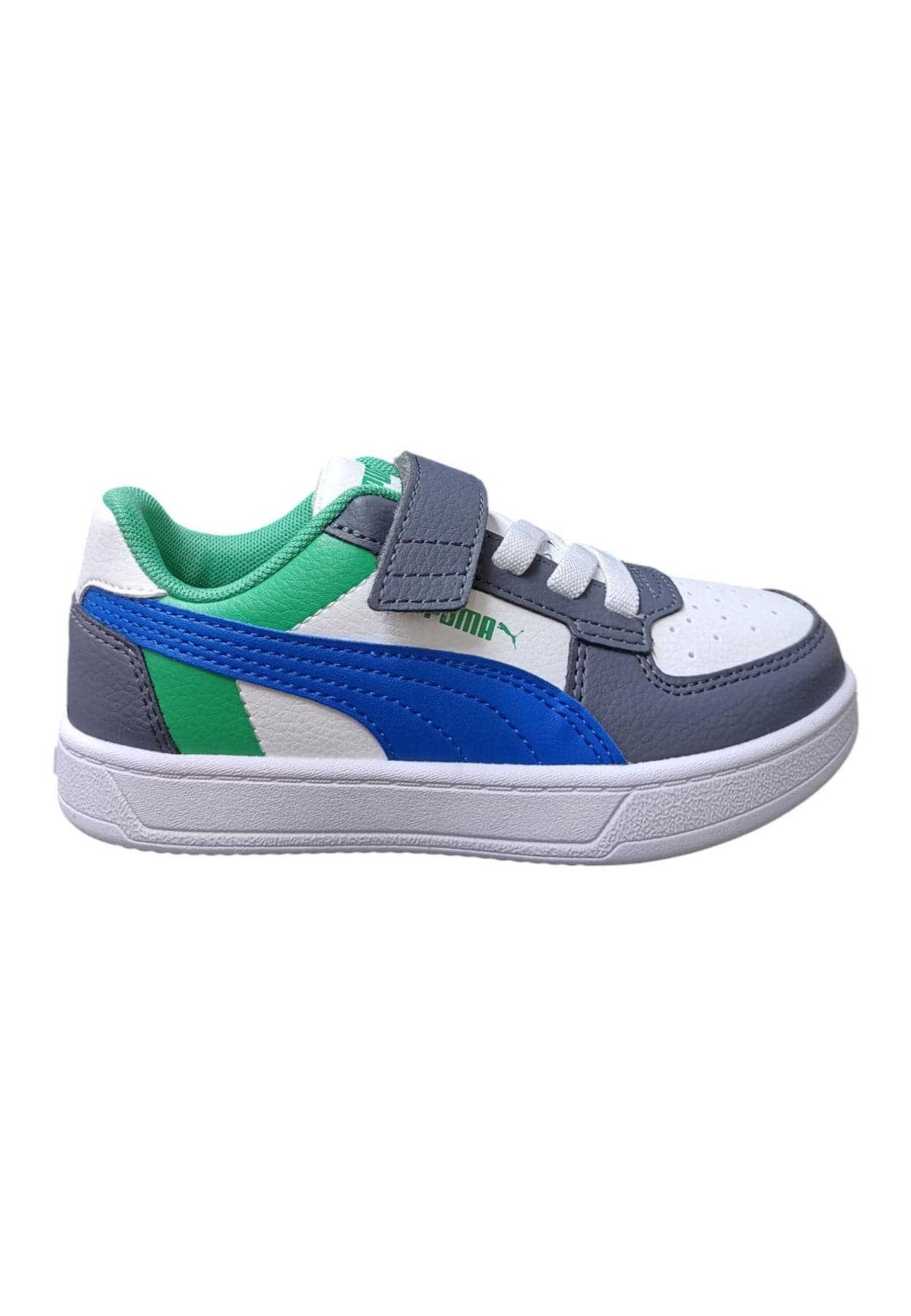 Scarpe sneakers Bambini e ragazzi PUMA CAVEN  bianco-nero-azzurro-verde 25-35 velcro/36-39 laccio in Ballerine Scarpetteria Gica - Trani, commercioVirtuoso.it