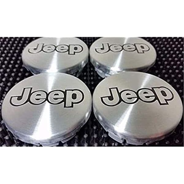 Set 4 Tappi JEEP 55mm Coprimozzo Cromo Compatibile Renegade Compass Wrangler Cerchi in Lega - 2