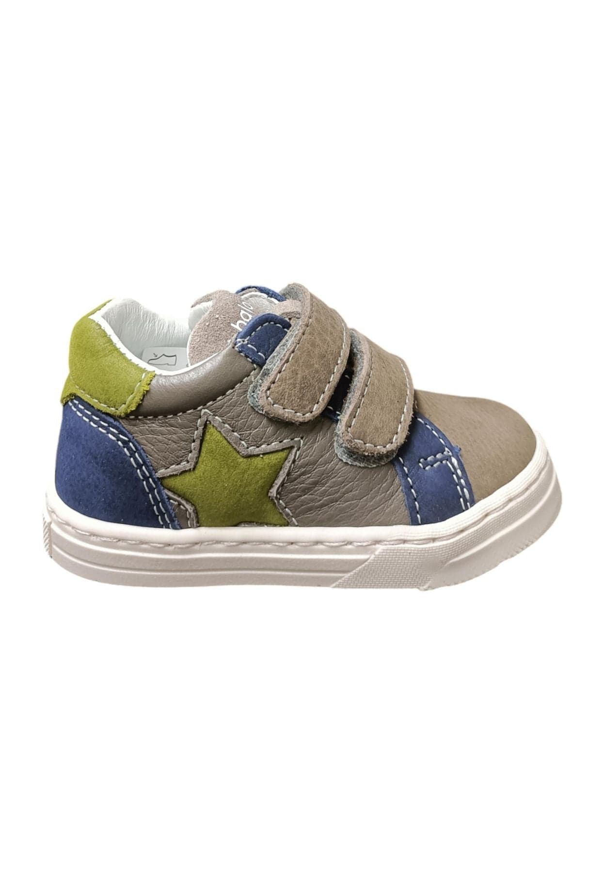 Scarpe sneakers Unisex bambini balocchi MINI  grigio-blue-verdone velcro in Ballerine Scarpetteria Gica - Trani, commercioVirtuoso.it