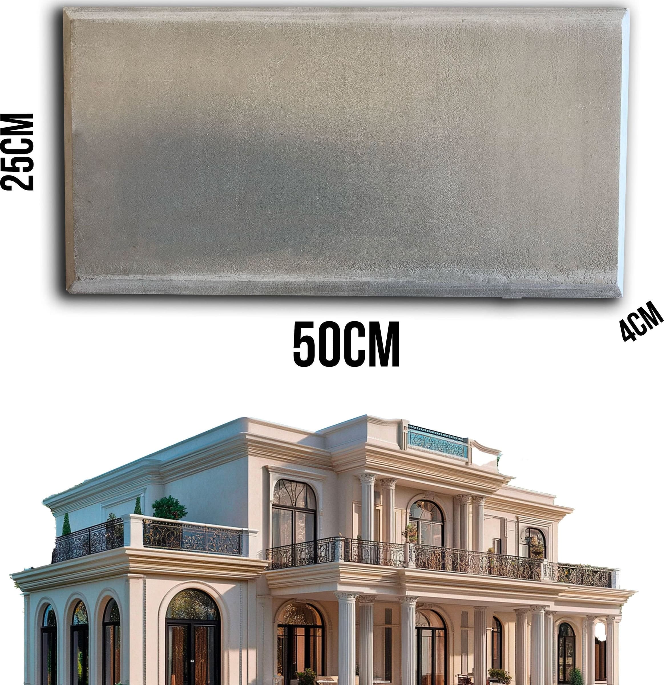 12,99pz *** STOCK *** Fregio capitello cimasa per esterno in xps resinati 50x25x4cm PD09-02