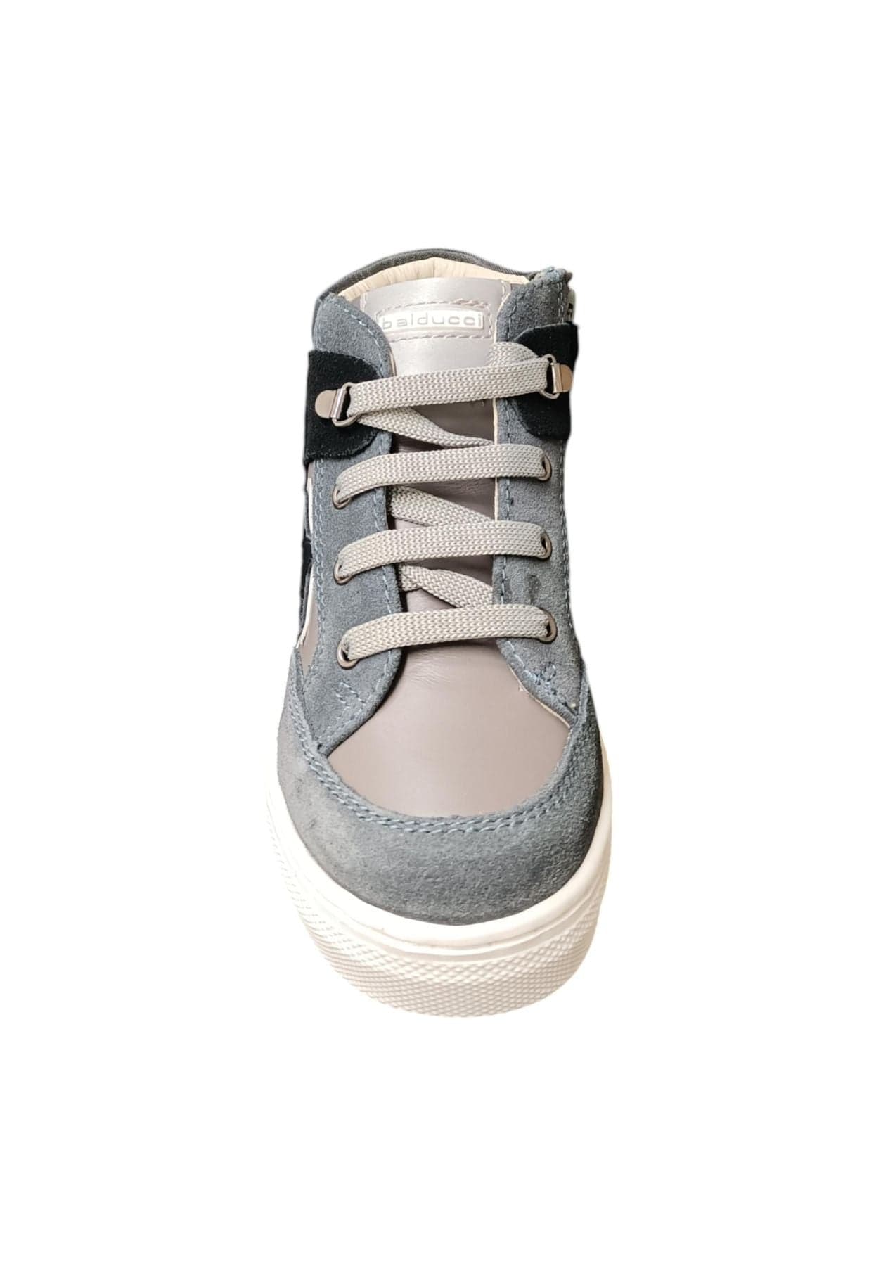 Scarpe sneakers Unisex bambini balducci BUTTER  grigio-nero laccio e zip laterale in Ballerine Scarpetteria Gica - Trani, commercioVirtuoso.it