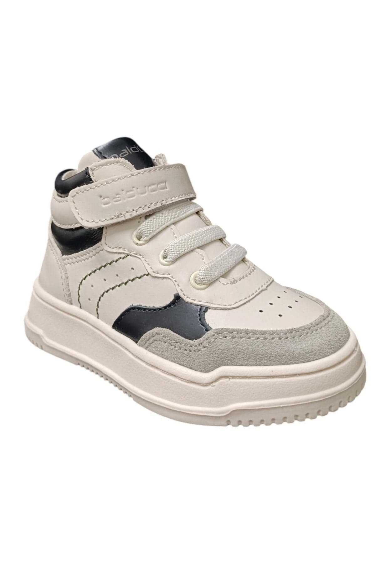 Scarpe sneakers Unisex bambini balducci OTRO  bianco-nero-grigio laccio elastico e velcro in Ballerine Scarpetteria Gica - Trani, commercioVirtuoso.it
