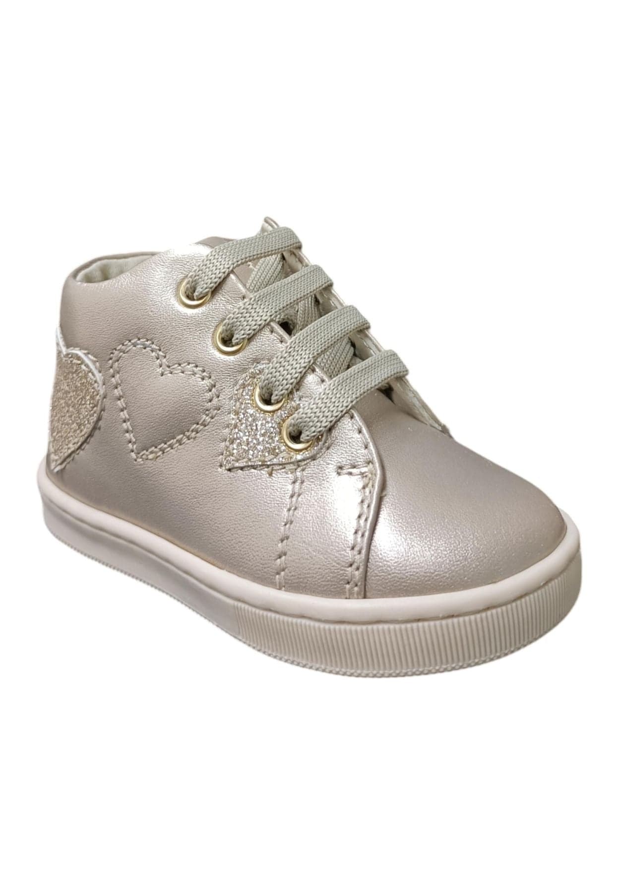Scarpe sneakers bambina balducci cita  champagne-oro laccio e zip laterale in Ballerine Scarpetteria Gica - Trani, commercioVirtuoso.it