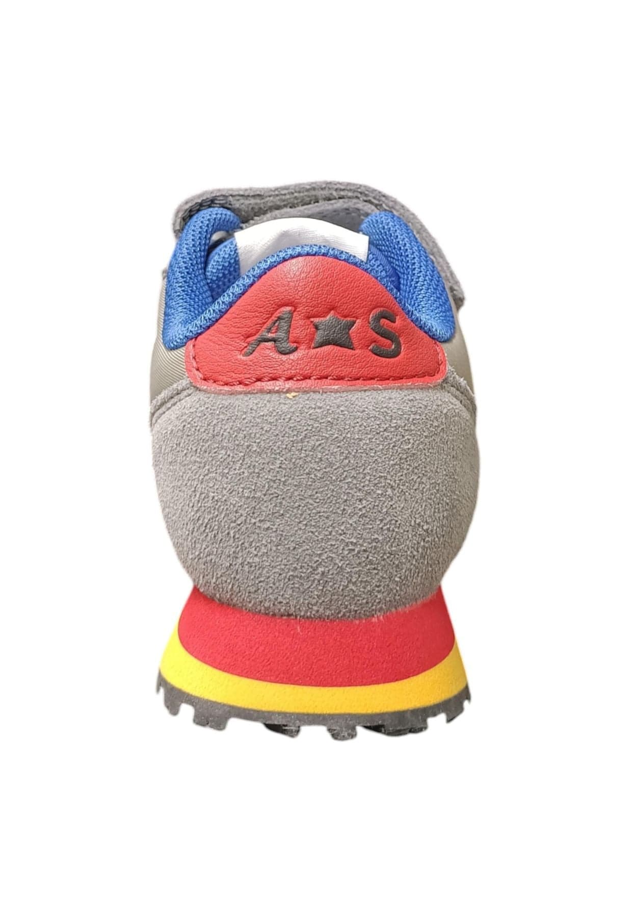 Scarpe sneakers Unisex bambini Atlantic Stars BEN  grigio-giallo-rosso-azzurro-nero laccio elastico e velcro in Ballerine Scarpetteria Gica - Trani, commercioVirtuoso.it