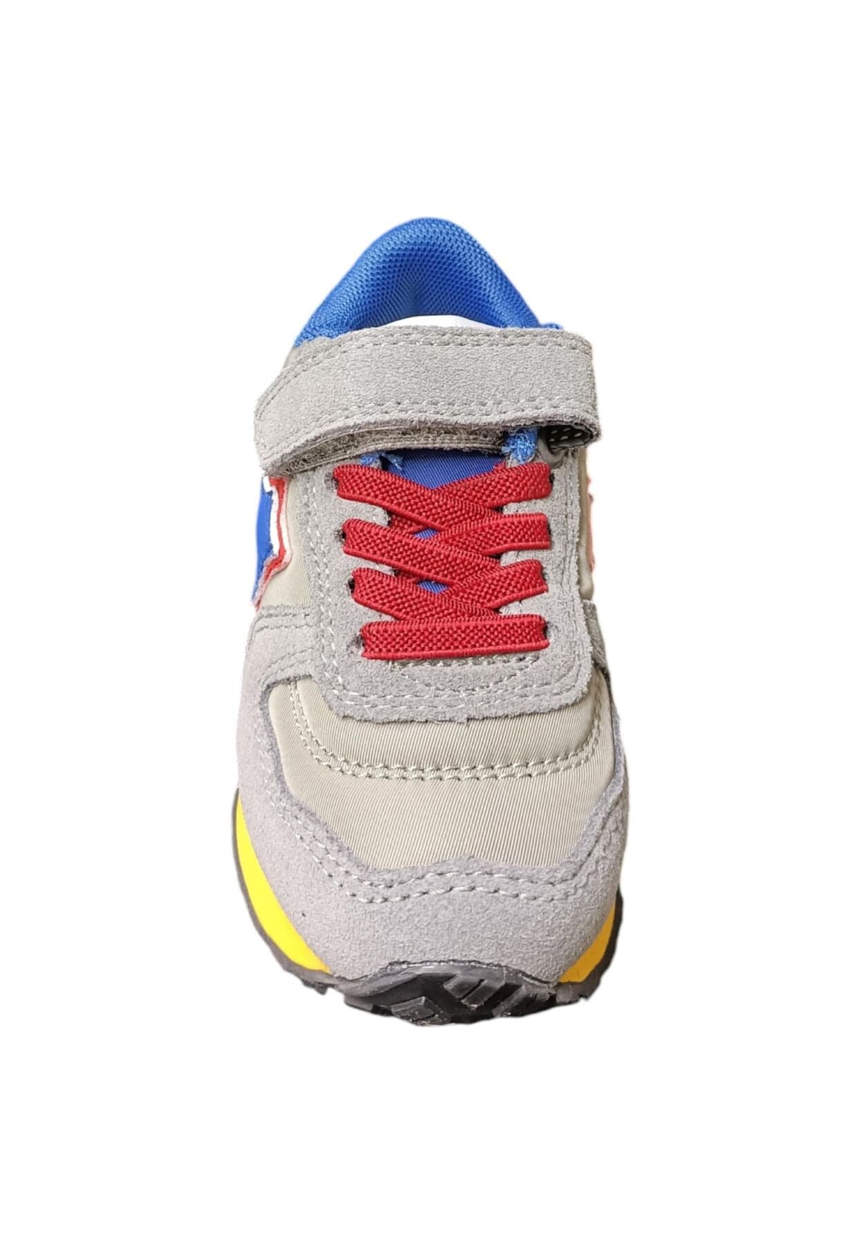 Scarpe sneakers Unisex bambini Atlantic Stars BEN  grigio-giallo-rosso-azzurro-nero laccio elastico e velcro in Ballerine Scarpetteria Gica - Trani, commercioVirtuoso.it