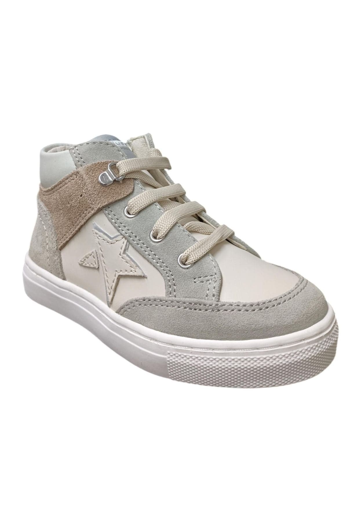 Scarpe sneakers Unisex bambini balducci BUTTER  bianco-grigio-taupe laccio e zip laterale in Ballerine Scarpetteria Gica - Trani, commercioVirtuoso.it
