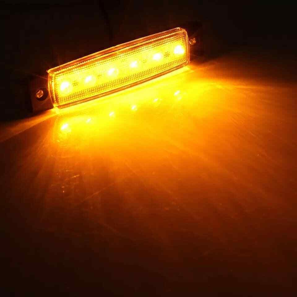 Coppia 2 Luci LED Ingombro 12-24V Laterali 6SMD 2835 indicatore Direzione Camion Camper Bus Auto - 3
