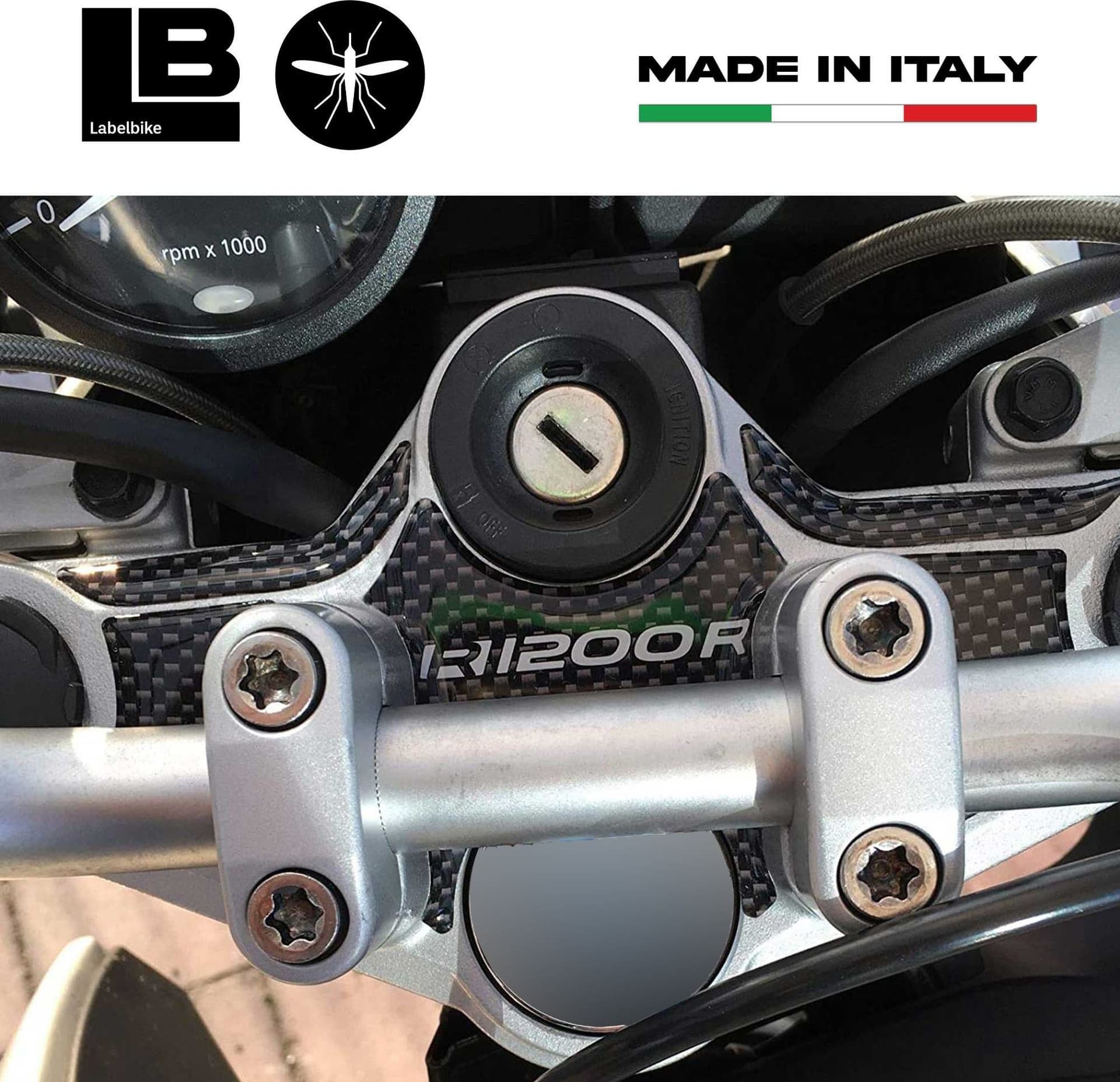 Protezione Gel 3D Piastra Forcella compatibile con Bmw R1200r fino al 2015 - 2