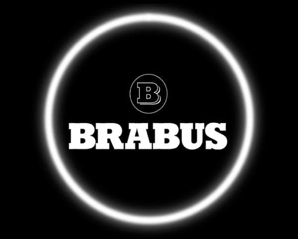 KIT LUCI LED LOGO BRABUS PROIETTORE A BATTERIA CON SENSORE MAGNETE UNIVERSALE AUTO - 4