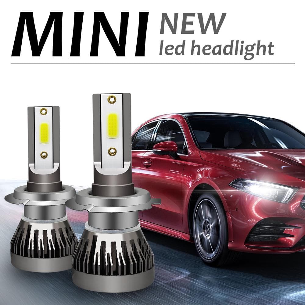 MINI KIT LED LUCI LED H7 COB ALTA POTENZA 9000 LUMEN 12-24V AUTO CAMION CANBAS 6000K SLIM - 3