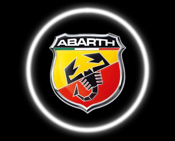Logo Led Proiettore Sottoporta ABARTH 12V 5W Adesivo Cortesia Luci Universale Auto - 2