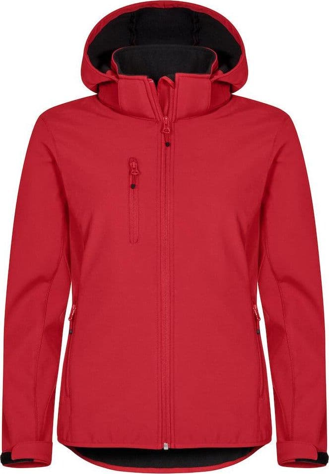 Classic Softshell Donna Rosso Triplo Strato con Cappuccio Taglie Forti - 2