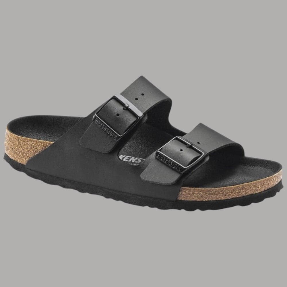 Birkenstock Ciabatte Arizona Birko-Flor Plantare Anatomico EVA Comfort Narrow Fit – 36, Nero – grigio